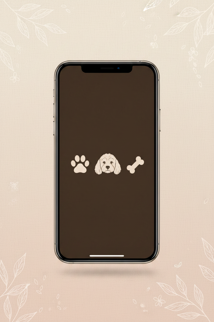 Dark Brown Cockerdor Icons iPhone Mockup