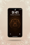 Dark Brown Portrait Lock Screen Mockup