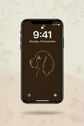 Dark Brown Side Profile Lock Screen Mockup