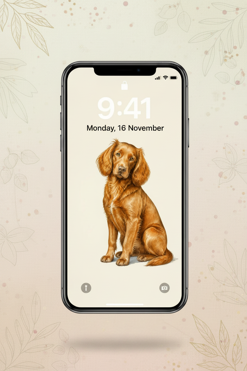 Golden Cockerdor Lock Screen Mockup — Matched Format