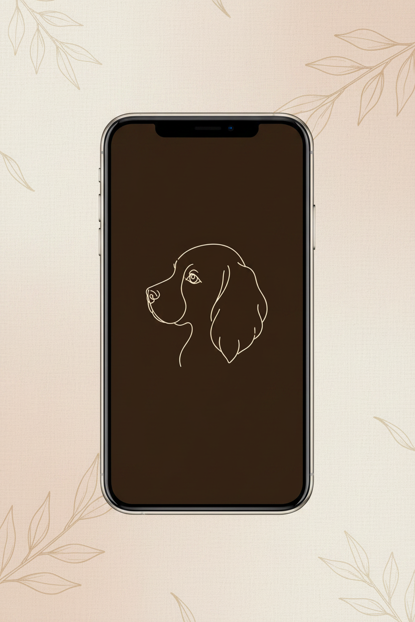 Cockerdor dark brown side profile wallpaper on iPhone Pinterest style