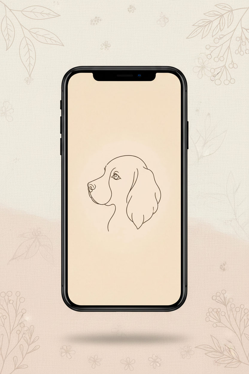 Cockerdor cream side profile wallpaper on iPhone Pinterest style