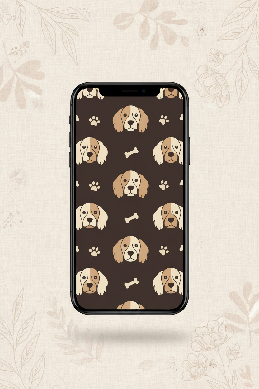Dark brown Cockerdor pattern wallpaper on iPhone Pinterest style
