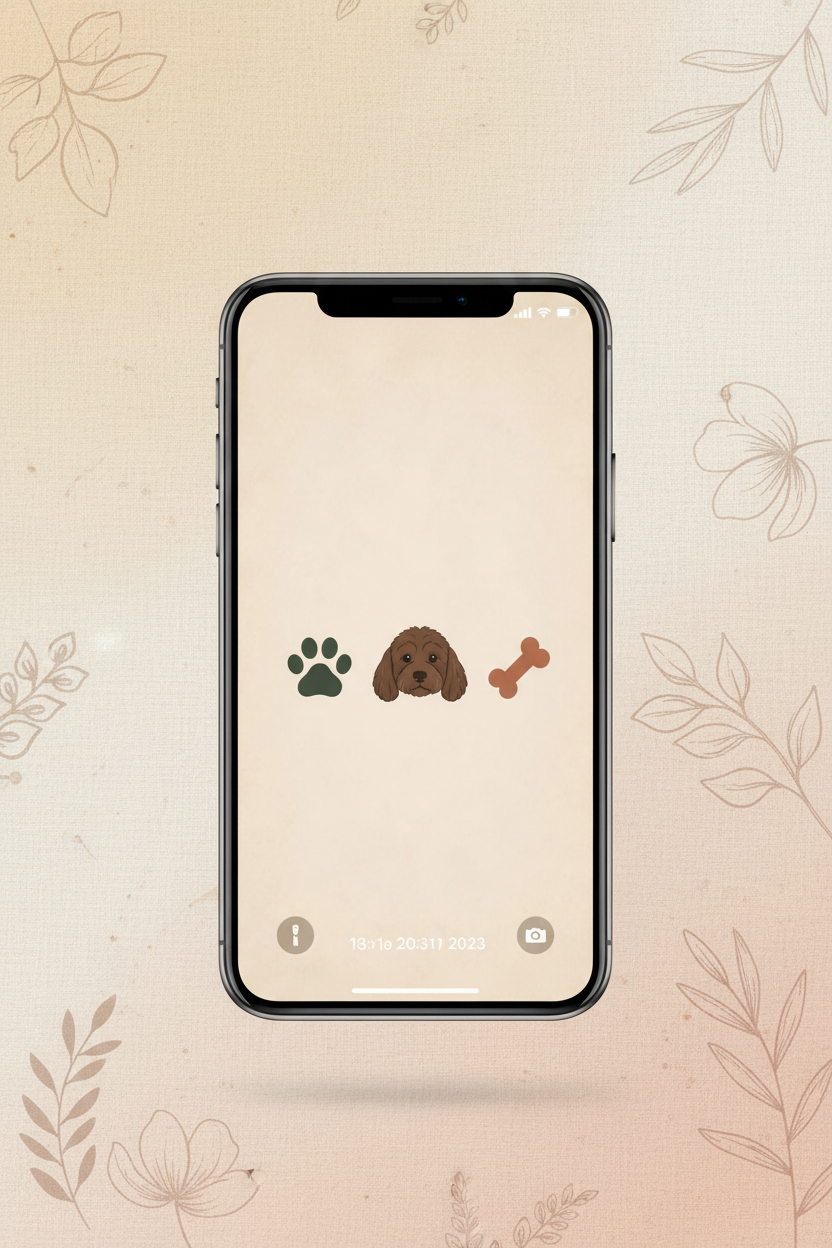 Light Cream Cockerdor Icons iPhone Mockup