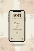 Peace Love Cockerdors Lock Screen Mockup