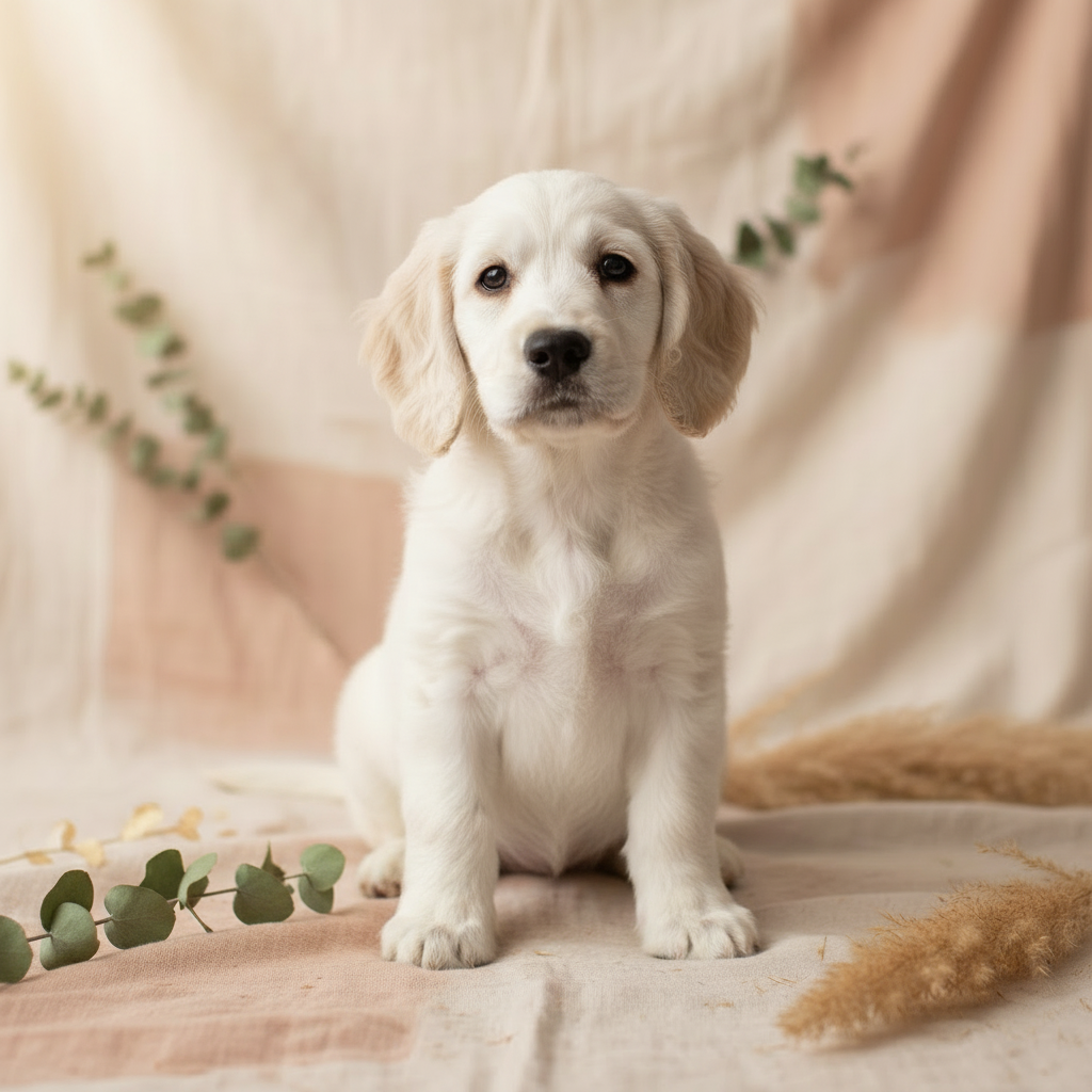 White Cockerdor Puppy